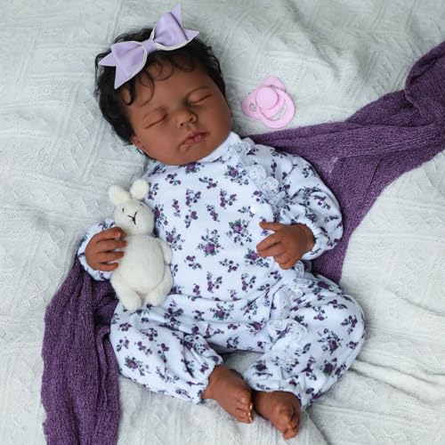 20 Inch Realistic African American Newborn Baby Doll T7450
