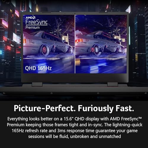 15.6" QHD 165 Hz IPS Gaming Laptop with AMD Ryzen 7 6800H, NVIDIA GeForce RTX 3070 Ti 8G, 64GB DDR5 RAM, 4TB PCIe SSD V49085