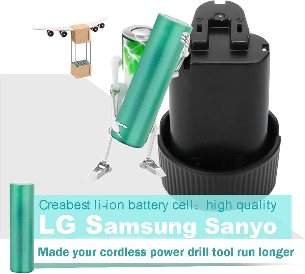 2 Packs 3000mAh BL1013 Battery for Makita 10.8V Li-ion Replacement Battery G598