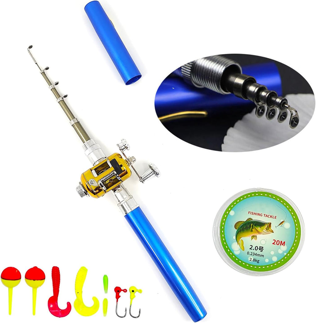 Mini Pen Fishing Rod and Reel Combos D88136