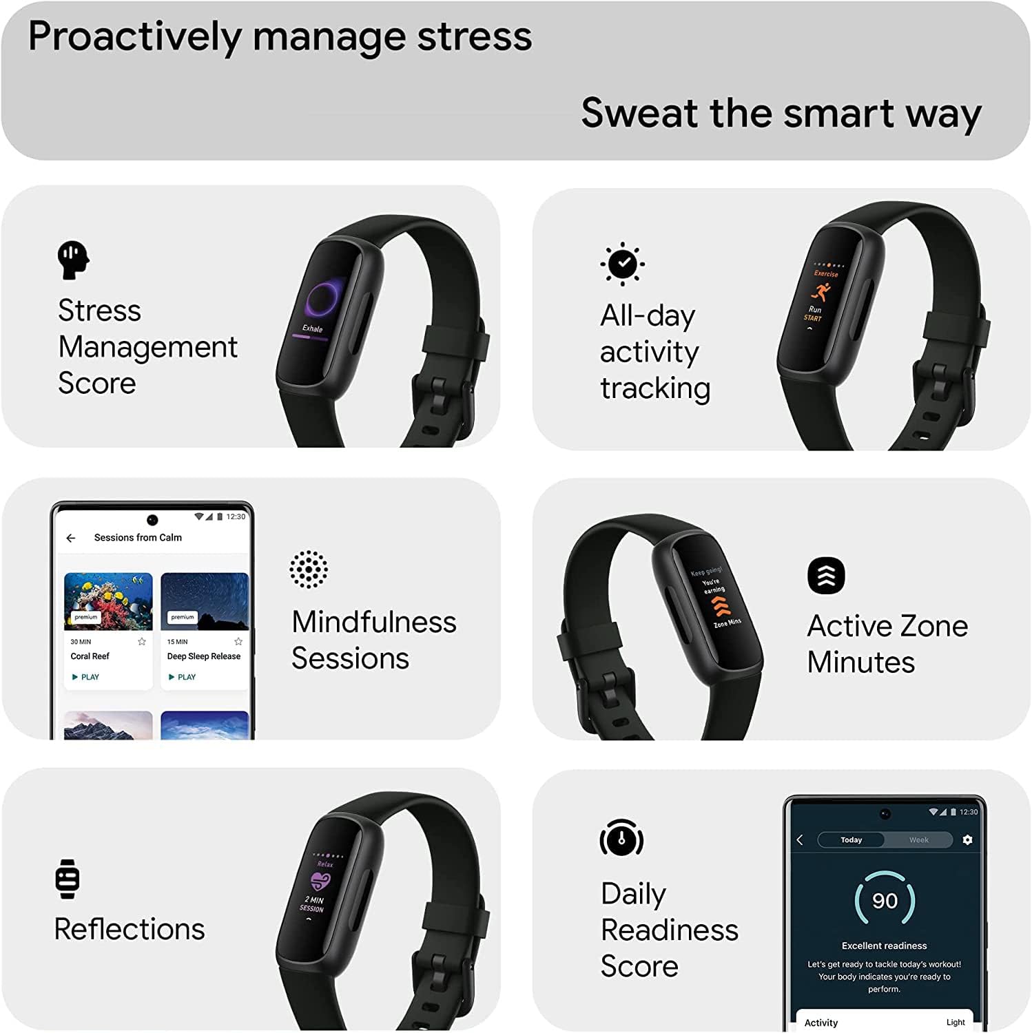 Black Activity Tracker with Heart Rate A679014