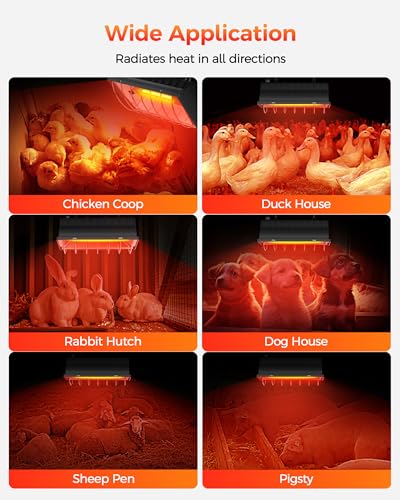 250W Waterproof Infrared Heat Lamp with Adjustable Temp & Height Y7238