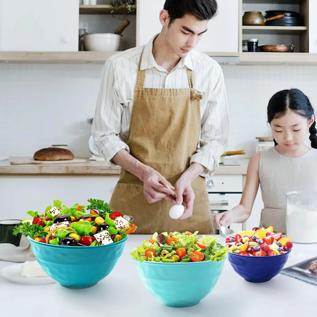 3-Piece Melamine Mixing Bowl Set with Lids O4872