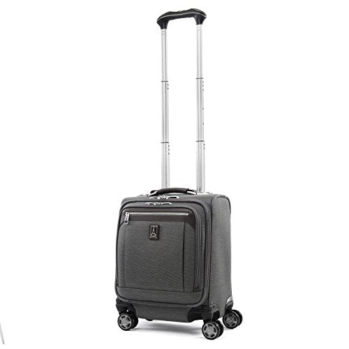Vintage Grey 16-Inch Underseat Spinner Tote Bag with USB Port C9644