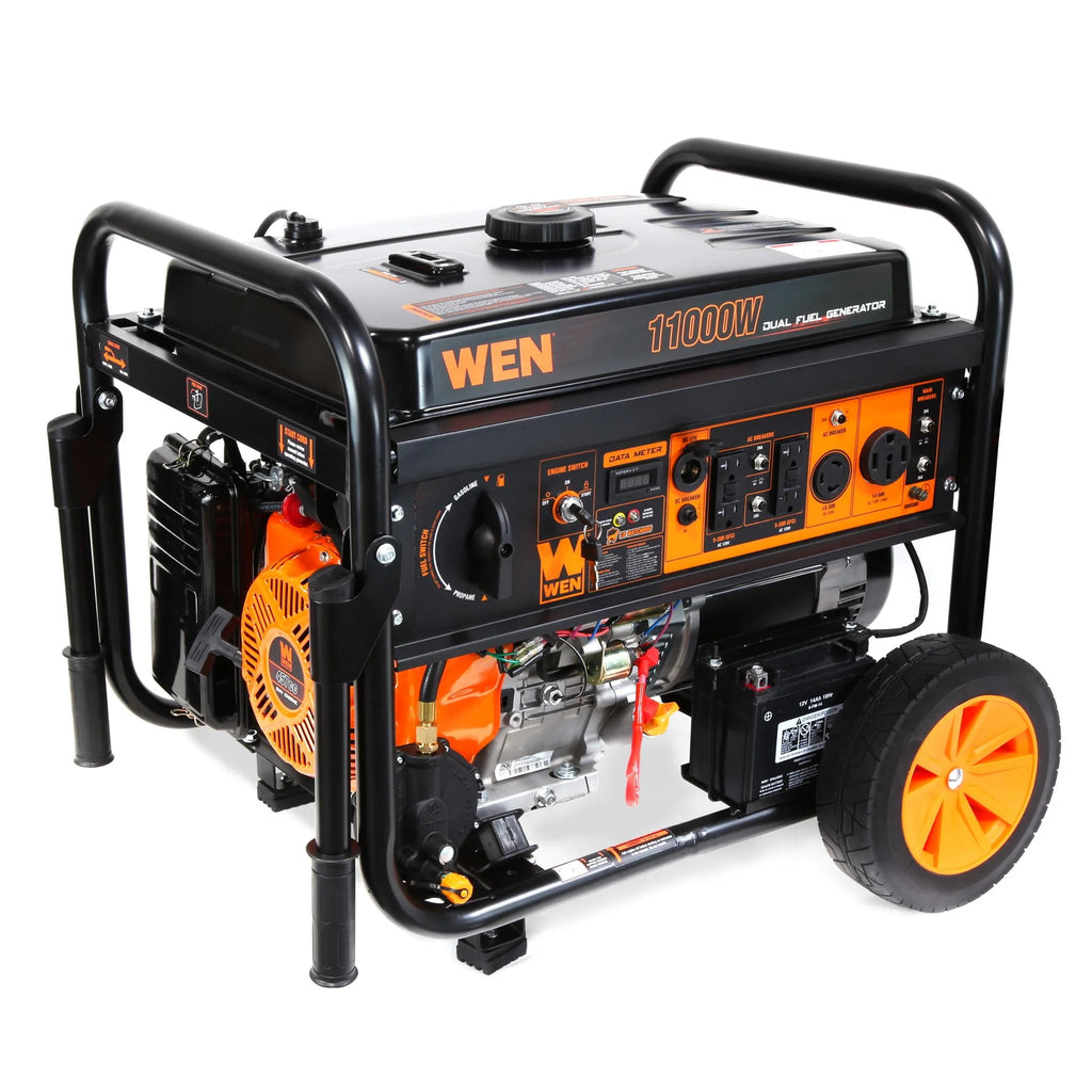 11000-Watt 120-Volt 240-Volt Dual Fuel Electric Start Portable Generator with Wheel Kit and CO Shutdown Sensor X83591