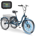 24" 350W 36V 7 Speeds Electric Tricycle with Basket Z90825