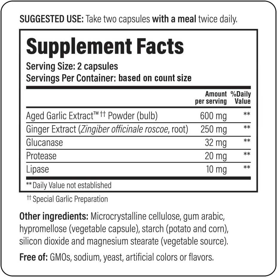100 Vegetarian Capsules Aged Garlic Extract H342547