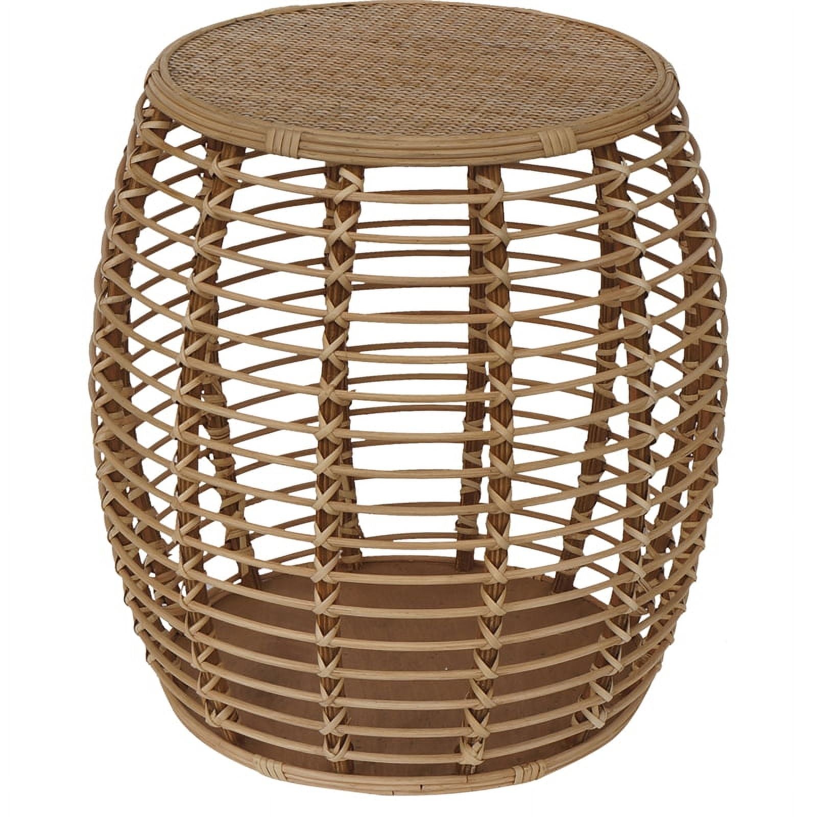 Natural Espresso Rattan End Table Z748