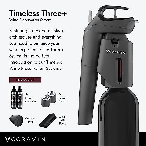 Black Wine Preservation System with 2 Argon Gas Capsules Q95273