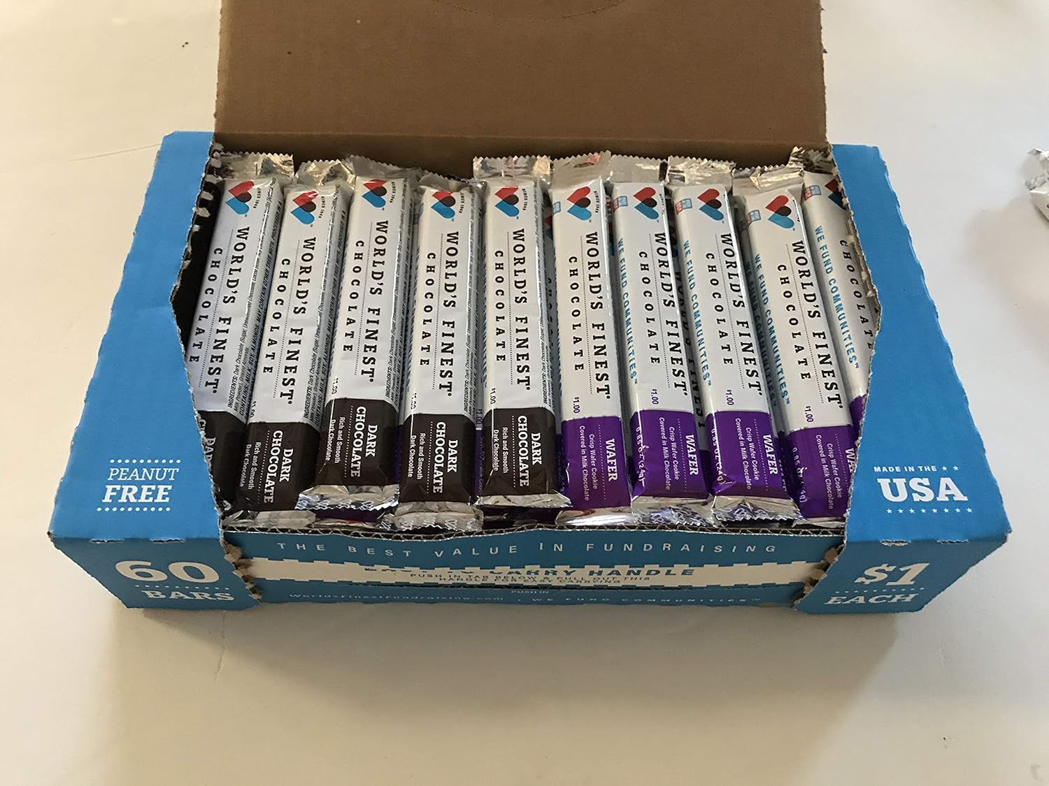 60 Bars Milk Chocolate and Dark Chocolate Wafers Y151995