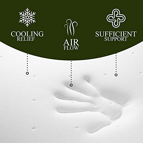 Organic Cotton Crib Topper with Ventilated 2-Inch Memory Foam Mattress Topper Pad F517892